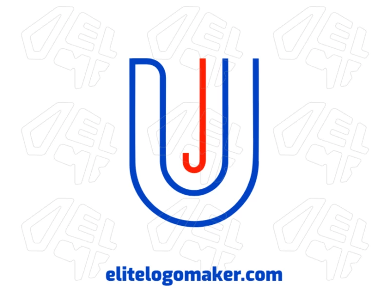 A professional and creative logo featuring the combination of a letter "U" with a letter "J", designed for a distinctive and modern brand identity.