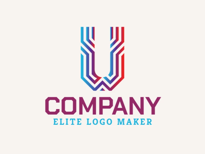 An appropriate and prominent creative logo featuring the letter 'U' with a smooth gradient, designed to stand out and leave a lasting impression.