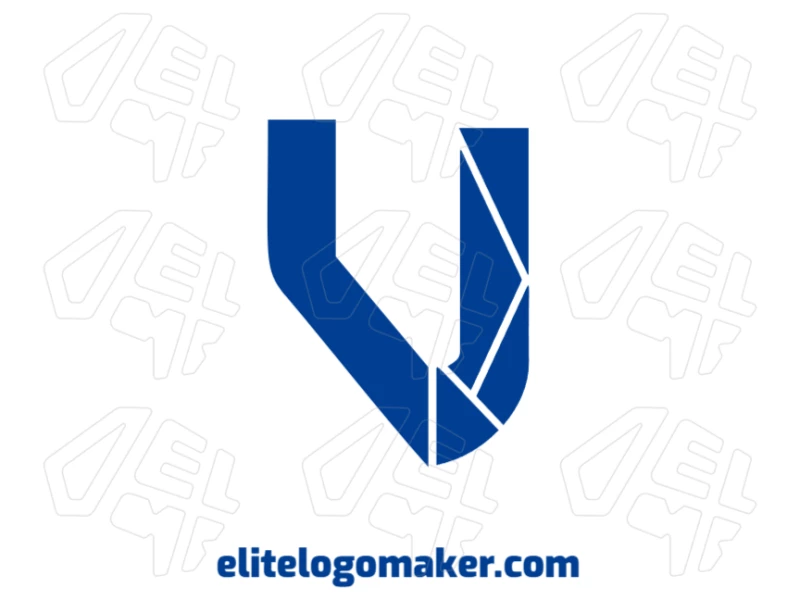 Creative logo with the letter “U” developed with a modern style and precise lines