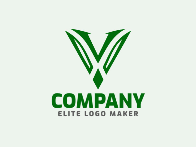 An abstract and captivating logo design featuring the letter 'V', evoking nature and growth with its green hue.