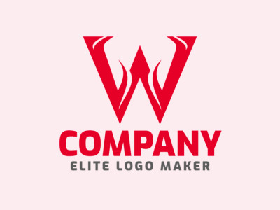 Um design minimalista e elegante apresentando a letra "W", perfeito para uma marca moderna.