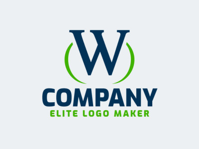 Um design de logotipo de letra inicial apresentando a letra "W", infundindo vitalidade e profissionalismo.