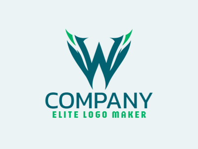 Um design de logotipo simétrico exibindo a letra 'W', incorporando equilíbrio e harmonia.
