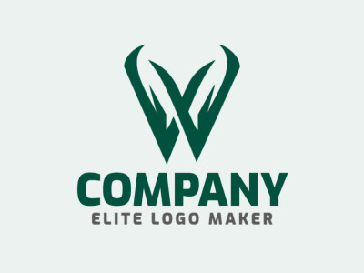 A sleek and modern minimalist logo featuring the letter 'W' in dark green, representing growth and harmony.