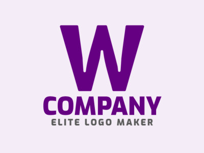 Um logotipo elegante e simétrico que exibe a letra 'W' com um toque de sofisticação.