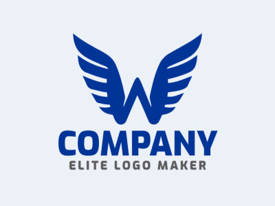 Un logotipo sofisticado que muestra la letra inicial 'W' con un estilo refinado, destacado en azul.