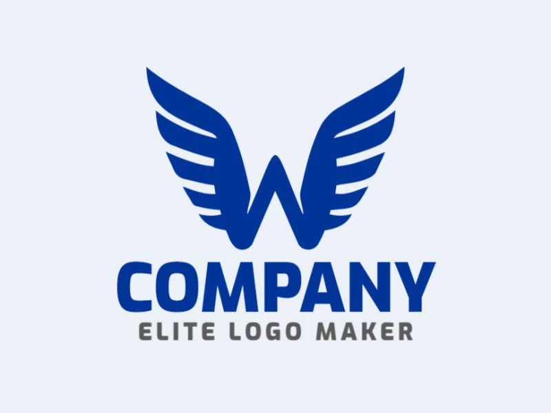 A sophisticated logo showcasing the initial letter 'W' with a refined style, highlighted in blue.