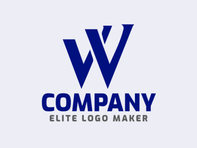 A sleek initial letter W logo, exuding professionalism and elegance.