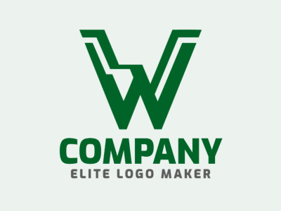 Um logotipo elegante apresentando a letra 'W' em um estilo simples, ideal para uma marca sofisticada.