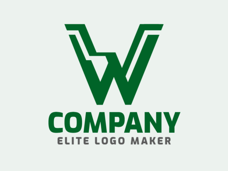 A sleek logo featuring the letter 'W' in a simple style, ideal for a sophisticated brand.
