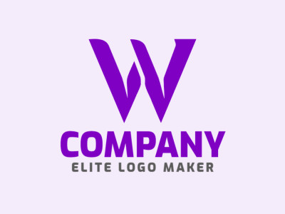 Um design de logotipo abstrato apresentando a letra 'W', adequado para uma marca criativa e inovadora.