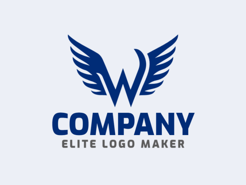 A simple yet striking logo featuring a letter 'W' with wings, symbolizing freedom and innovation.