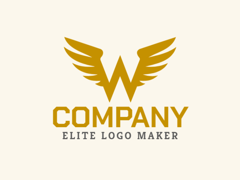 A symmetric logo featuring a 'W' with wings, exuding creativity and sophistication.