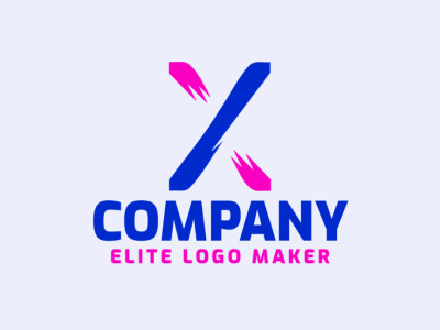 Um design de logotipo minimalista, elegante e moderno, apresentando a letra 'X', representando simplicidade e sofisticação.