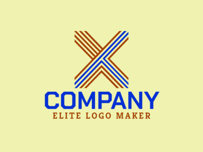 An eye-catching logo featuring the letter 'X' in multiple lines, designed with a modern touch in blue and orange.