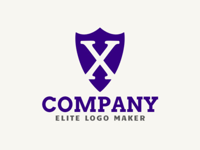 A refined logo design with a letter 'X' cleverly crafted in negative space, featuring an appropriate and illustrative concept.