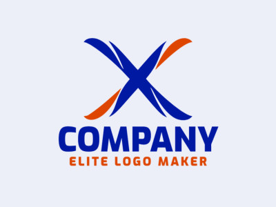 Um design de logotipo minimalista refinado apresentando a letra "X", transmitindo equilíbrio e modernidade.