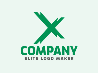 Um design de logotipo de letra inicial apresentando a letra 'X', capturando profissionalismo e criatividade.