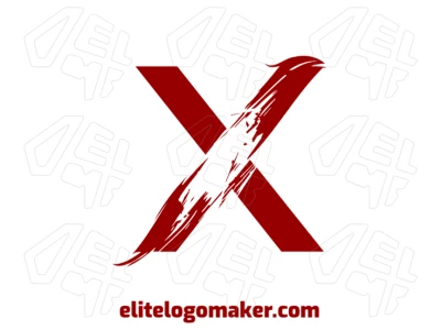 Design de logotipo elegante e atraente com a letra "X" em decomposição e estilo minimalista, criando uma identidade visual moderna e sofisticada.