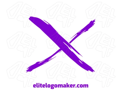 Flashy logo design featuring the letter "X" in purple with an abstract design in an initial letter style, creating a vibrant and striking visual identity.