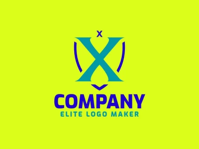 Un logotipo de letra inicial atractivo que presenta la letra "X" combinada con un escudo, diseñado para transmitir fuerza y prominencia con un estilo audaz y llamativo.