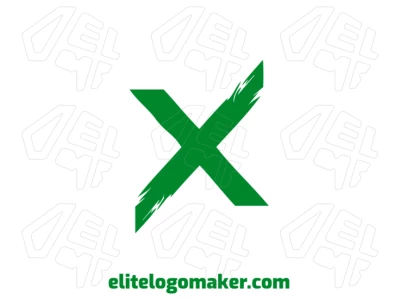 La letra "X" con una apariencia simple y estilo minimalista, ideal para un logotipo creativo para empresa.