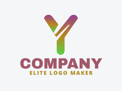 A visually striking letter 'Y' logo design with a gradient, symbolizing diversity and growth in shades of green, brown, and purple.