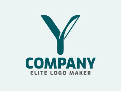 A minimalist logo featuring the letter 'Y' in a sleek design with a blue color palette.