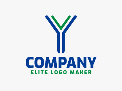 An initial letter logo featuring the letter 'Y', blending green and blue colors to create a fresh and dynamic design.