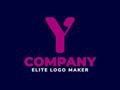 A minimalist logo featuring the letter 'Y', designed with sleek simplicity and a pink color palette for a subtle and elegant touch.