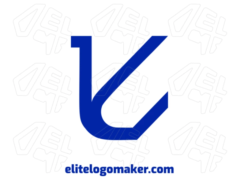 Business logo design featuring the letter "Y" in blue with a minimalist and professional design in an initial letter style, creating a sleek and modern visual identity.
