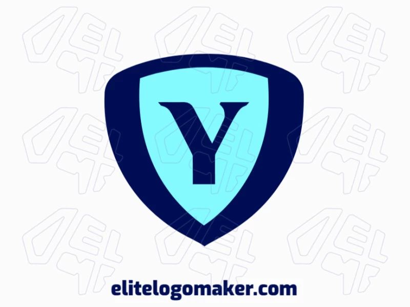 A beautiful emblem-style logo featuring the letter "Y" inside a blue shield, creating a strong and timeless design with elegant details.