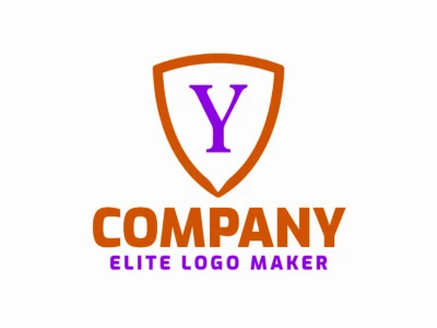 An abstract logo features the letter 'Y' protected by a shield, combining strong shapes to create a secure and impactful design.