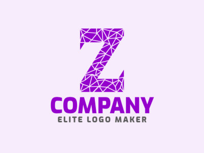 Um logo cativante no estilo mosaico, apresentando a letra 'Z', representando unidade e complexidade.