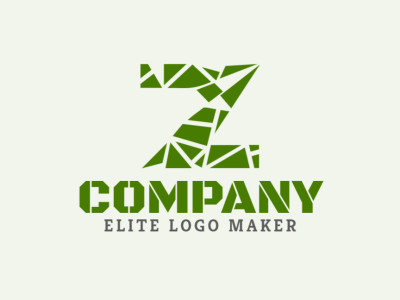 Un logotipo intrigante en estilo mosaico que presenta la letra 'Z', ideal para una variedad de marcas.