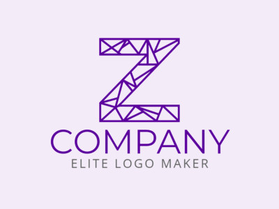 Un diseño de logotipo intrigante con una letra Z en estilo mosaico, evocando sofisticación y creatividad.