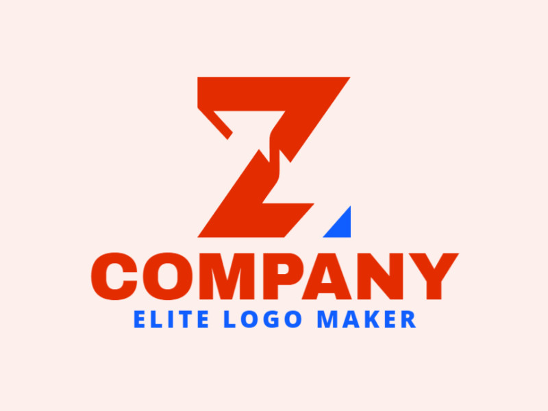 Um design de logo elegante apresentando a letra 'Z' em um estilo minimalista, irradiando simplicidade e elegância.