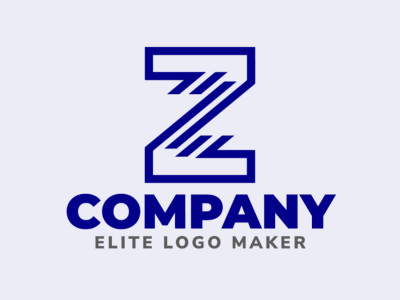 Um logo elegante e moderno apresentando a letra inicial Z, perfeito para uma declaração de marca ousada e profissional.