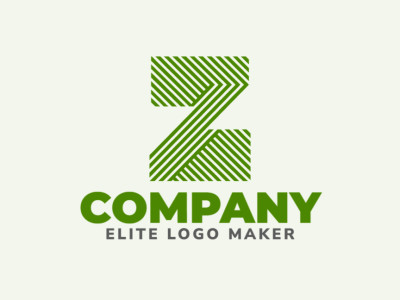 An abstract logo design featuring the letter 'Z', symbolizing growth and harmony with its organic shapes and vibrant green color.