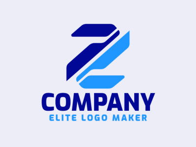 A sleek initial letter logo design featuring the letter "Z", perfect for a modern and professional brand identity.