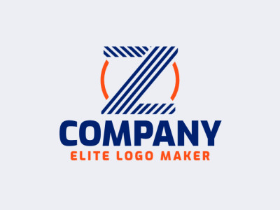 A professional logo template featuring a striped letter "Z" design with multiple lines.
