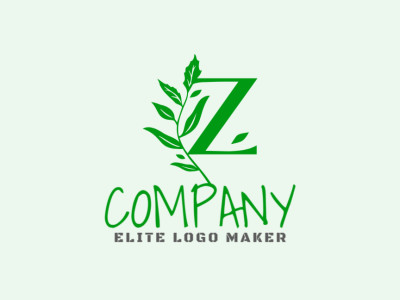 Un logotipo con la letra inicial 'Z' rodeada de hojas para un toque natural.