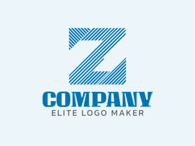 Um design de logotipo de letra inicial inovador que mostra a letra "Z" com linhas dinâmicas, representando pensamento progressista.