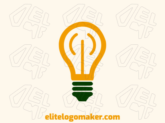 Simple logo composed of abstract shapes forming a light bulb with yellow and dark green colors.