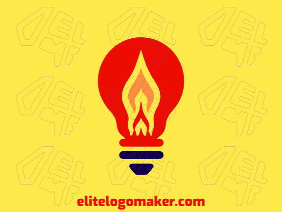 Logotipo profissional com a forma de uma lâmpada com design criativo e estilo simples.