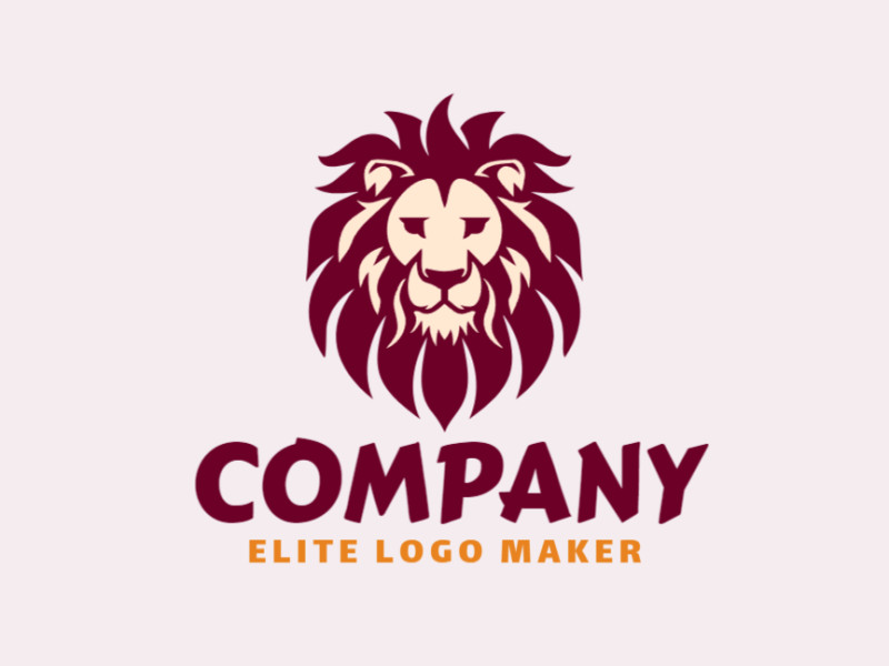 Un majestuoso león simboliza fuerza y ​​coraje en este cautivador logotipo temático de animales.