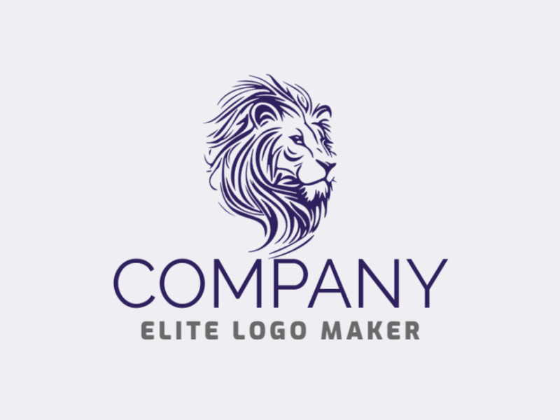 Crie um logotipo memorável para sua empresa com a forma de um leão com estilo artesanal e design criativo.