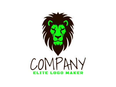 Una silueta abstracta de león encarna fuerza y liderazgo en este cautivador diseño de logotipo.