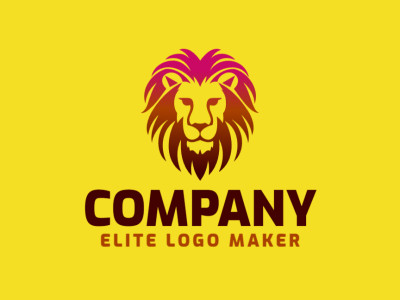 A sophisticated logo featuring a gradient-styled lion, combining elements of brown and pink for a perfect blend of strength and elegance.