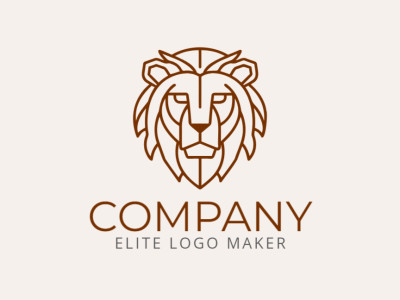 A majestic monoline logo featuring a lion, symbolizing strength and resilience in a sleek, minimalist design.
